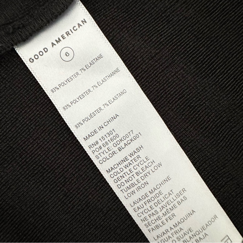 Good American Good Touch Button Front Ruched Midi Dress Black Size 3XL - Picture 10 of 12